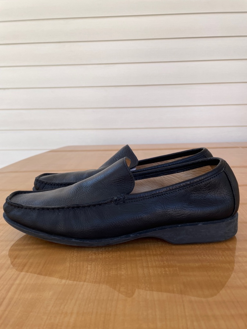 Coach Lawson Men’s Black Leather Slip-On Loafers Size 9.5D Made in Italy - Picture 3 of 9